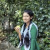 Fifteen year old Sharmin Akter is eating guava, which is a nutritious fruit. She often participates in group discussions in the yard meeting conducted by Concern Worldwide and its partner organizations to gain knowledge about healthy food, health and hygiene, gender, and social safety issues. The Collective Responsibility, Action, and Accountability for Improved Nutrition (CRAAIN) project have educated them to act right about nutrition and safeguarding health. Photo: Mohammad Rakibul Hasan/Concern Worldwide