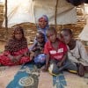 Hamila* (27) with her children in refugee camp in Eastern Chad. From left: Zara* (7), Rawa* (22 months), Murad* (5) and Yakub* (11). Photo: Eugene Ikua/Concern Worldwide