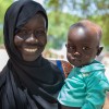 Ayaan and Malual (18 months) at Lueth Ngor PHCU (Public Health Care Unit) in Aweil North. Photo: Eugene Ikua/Concern Worldwide