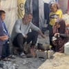 Hassan* (48) and Mariam* (34) are married with seven children. They are struggling with hunger and living in a refugee tent in Rafah. (Photo: Concern Worldwide)