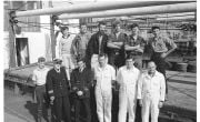 The crew of the Columcille which departed Dublin in September 1968 to deliver aid to Biafra. 