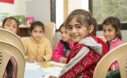 *Mariam participating in Concern’s non-formal education programme that focuses on early childhood education in Akkar, north Lebanon. Photo: Chantale Fahmi/Concern Worldwide 2017.