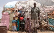 Safi Abdi Osan outside her home in Carracad,