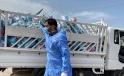 Concern worker wearing PPE