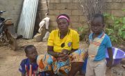 Samira, with two of her children, Larissa (10) and Jean-Baptiste (2) in Pouytenga. Photo: Jean-Paul Ouedraogo/Concern Worldwide