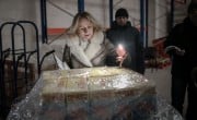 JERU staff inspect supplies that have arrived in Khemelnytskyi, Ukraine