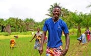 Foday Kamara (27) lives in Mathonko. 'Before I didn't have food. but now I eat well , food I never tried before' he says of the impact of Farmer Field School on the local community. Photo: Conor O'Donovan/Concern Worldwide