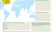 Speak Act Do worksheet with world map 