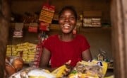 Graduation participant Eliza in her shop in Nsanje, Malawi. Photo: Chris Gagnon/Concern Worldwide.