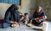 Lutfunnesa (left) along with other patients at a stabilization centre in Cox’s Bazar following Cyclone Mocha in 2023. (Photo: Saikat Mojumder/Concern Worldwide)