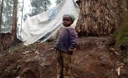 A child in a camp for internally-displaced persons (IDPs), Democratic Republic of Congo.