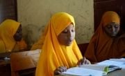 Students attending lessons at November school in Hawlwadaag district, Mogadishu. (Photo: Adnan Mohamed/Concern Worldwide)