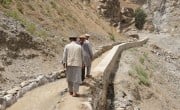 A constructed canal as part of the Irish Aid-funded Chronic Humanitarian Crisis project, in an area that is prone to floods. The canal provides water and electricity for Youstan village (about 100 households) in Yawan, Badakhshan province. (Photo: Concern Worldwide)
