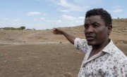 Head of Hamsit Kebele Agriculture office Mulu Chorie showcases the area covered by the Cherkos community watershed. Photo: Eugene Ikua/Concern Worldwide