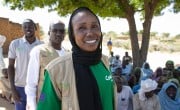 Habsita Tahir is an Animateur for the RESPECCT programme is Eastern Chad. The RESPECCT programme is a multidimensional effort to help improve livelihoods and economic opportunities for vulnerable people in Eastern Chad, both those who have been displaced by conflict or members of host communities. Photo: Kieran McConville/Concern Worldwide