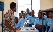 Teacher David Osinyo leads an integrated science class at Bubisa Junior Secondary School in Marsabit. Photo: Eugene Ikua/Concern Worldwide
