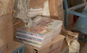 Textbooks that were distributed to schools as part of Concern's "Learning Together" programme in Niger. Photo: Concern Worldwide