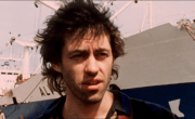 Live Aid co-organiser Bob Geldof is interviewed in Ethiopia, 1984.