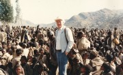 Jack Finucane at a feeding centre in Ethiopia, 1984. Photo: Concern Worldwide