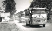 Repatriation buses entering Cambodia in 1992. Photo: Concern Worldwide