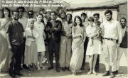 Kay O'Loughlin-Kennedy (left-hand side in the white dress) and members of the Concern team in Calcutta, 1971.