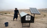 Mohammad Aman is a participant in Concern's livelihood project in his village in Chahab. As an orchard owner he received a solar fruit-drying machine.