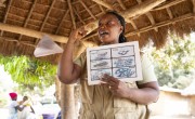 Kadiatu Kabia, Nutrition and Gender Officer for Concern Worldwide, at a nutrition training session in Majehum community, Tonkolili, Sierra Leone, as part of the Irish Aid-funded Yoti Yoti programme (Nutrition Security through Equitable and Climate Smart Food Systems.) Photo: Kieran McConville/Concern Worldwide