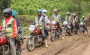 A motor convoy carries a monitoring team from the EAST Consortium to Mpanamo. Photo: Concern Worldwide