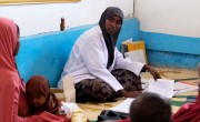 Healthcare worker Hamdi Ibrahim Omar at Siinka Dheer Health Facility. Photo: Hugh Golden/Concern Worldwide