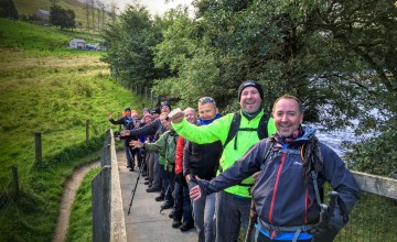 Happy hikers taking part in a Concern challenge. Photo: Concern Worldwide.