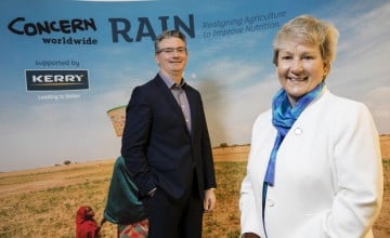 Kerry Group Chief Executive, Edmond Scanlon, and Concern's International Programmes Director, Anne O’Mahony. Photo: Concern Worldwide.