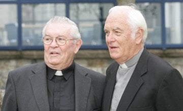 Aengus Finucane and his brother Fr Jack Finucane photograhed when they were awarded the Freedom of the Limerick City. Picture:Liam Burke/Press 22.