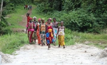 A group of women in Makelfa village, Tonkolil, Sierra Leone.