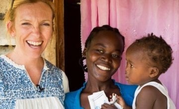 Actor Toni Collette visits Haiti