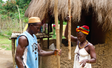 Ibrahim Koroma and his wife Gbassy work together in Sierra Leone. Photo: Concern Worldwide