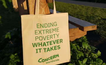 Concern tote bag. Photo: Concern Worldwide.