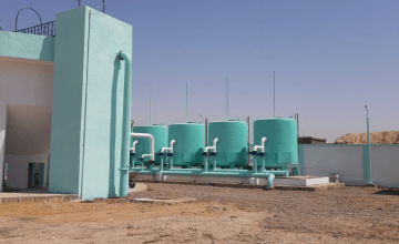 A rehabilitated water station in Syria, 2019