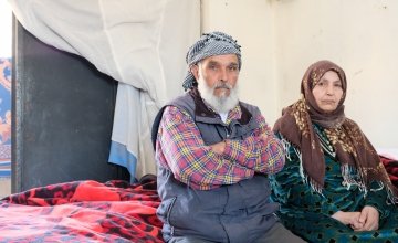Wahid (66) and Sania (56) live in a petrol station storeroom. Concern has helped install windows, a toilet and electricity supply and negotiated a rent freeze for 12 months. Photo: Darren Vaughan