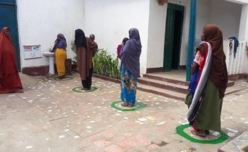 Social distancing and hand-washing measures have been introduced in our health facilities in Somalia. Photo: Concern Worldwide