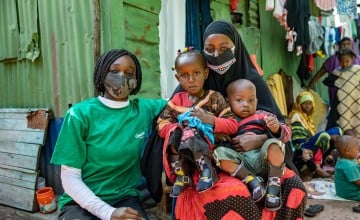 Nasra (23) and her two young children. Photo: Ed Ram / Concern Worldwide