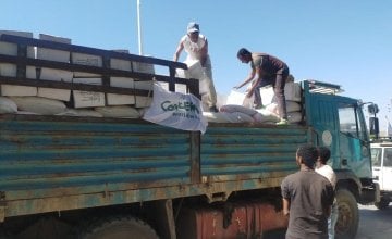 Supplies of food and household items arriving in eastern Tigray for distribution by Concern.