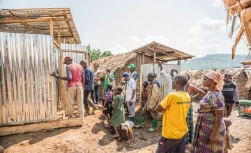 Concern staff at Mweso displacement site in DRC