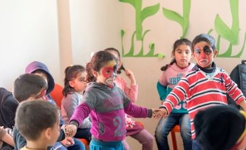 Zilan and her friends learn by playing together at one of the community Centres in Sanliurfa province. Photo: Concern Worldwide