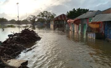 The impact of flooding on homes in Somalia Photo: Khalid Aswad/Concern Worldwide