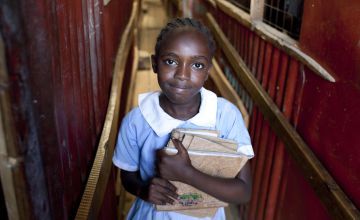 Young schoolgirl in Kenya