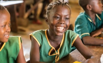 Girls in a schoolroom in Sierra Leone