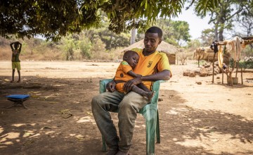Alain and his baby boy Christian in Central African Republic