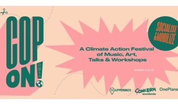 A unique climate-action focussed music festival called COP ON will take place in Dublin next month featuring popular musicians, artists and public speakers.