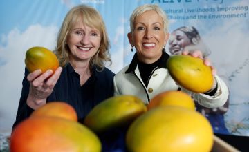 Concern's Carol Morgan and Kerry Group's Catherine Keogh at the launch of a four-year partnership between the two organisations. 