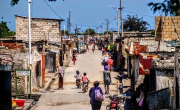 A street scene in Cité Soleil, Haiti